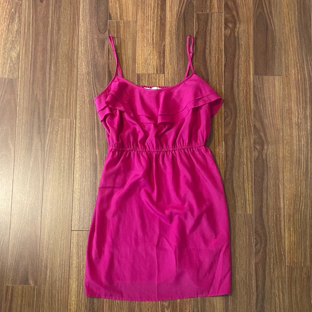 Forever 21 Fuchsia Ruffle Mini Dress